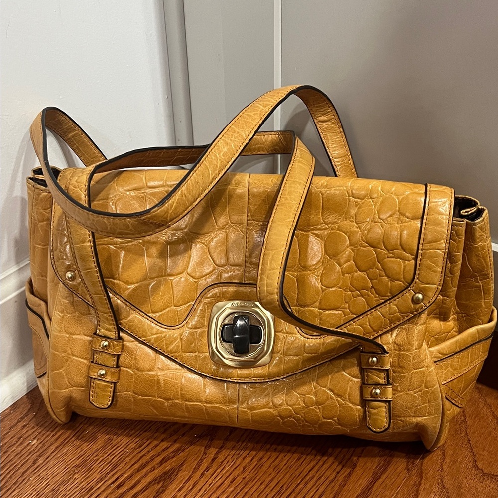 Genuine Leather Bruce Makowsky Handbag.
